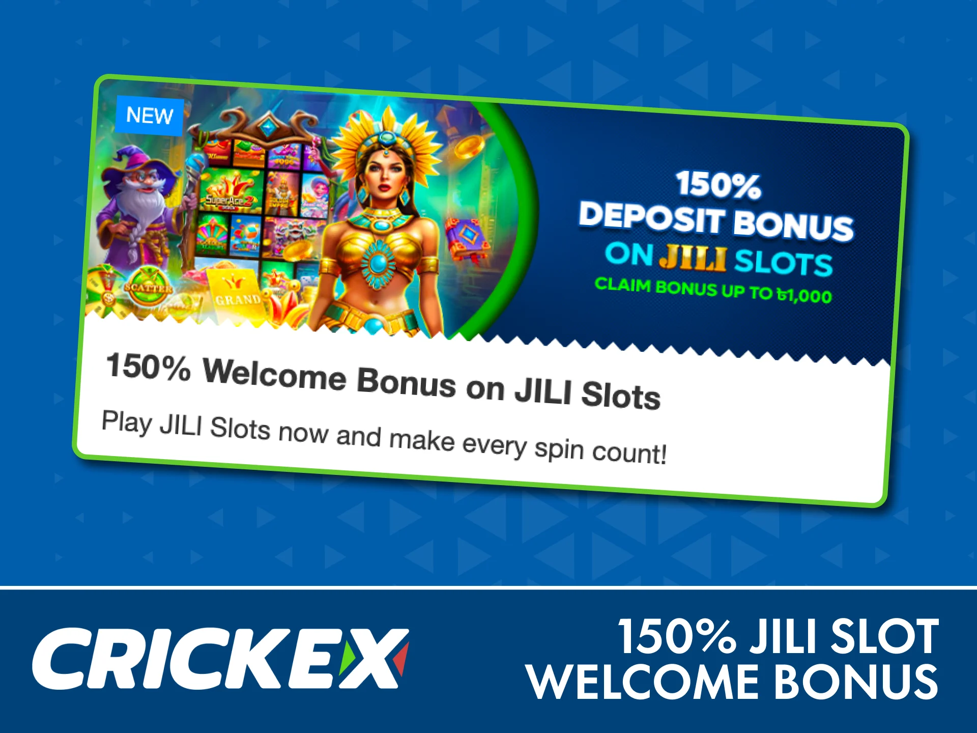 Claim the Crickex JILI slot bonus and start spinning now.