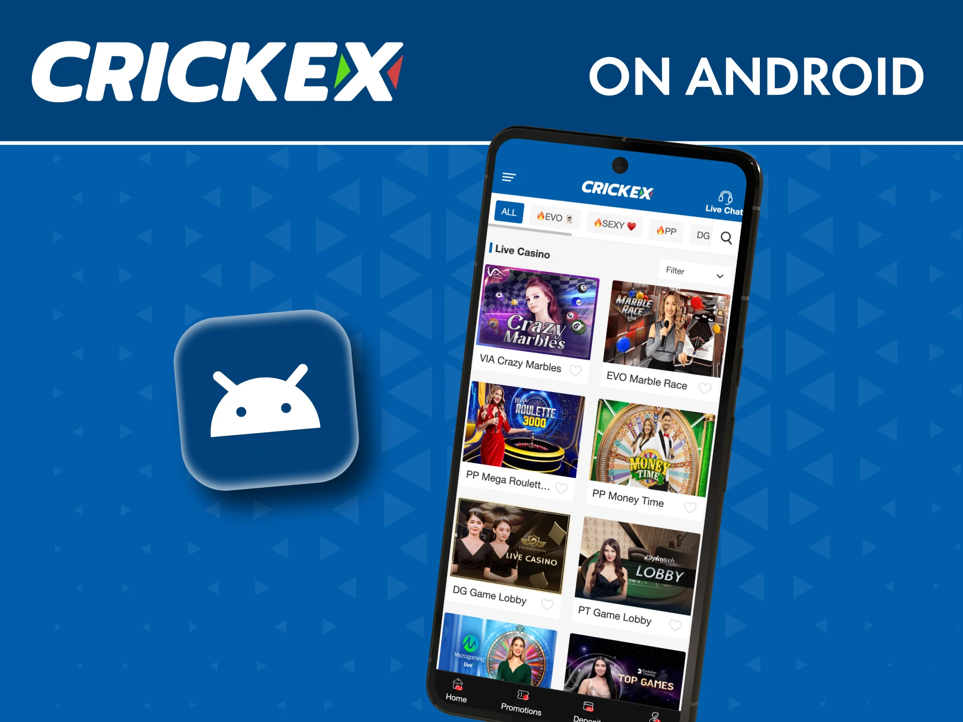 Download the Crickex APK on Android and start betting today.