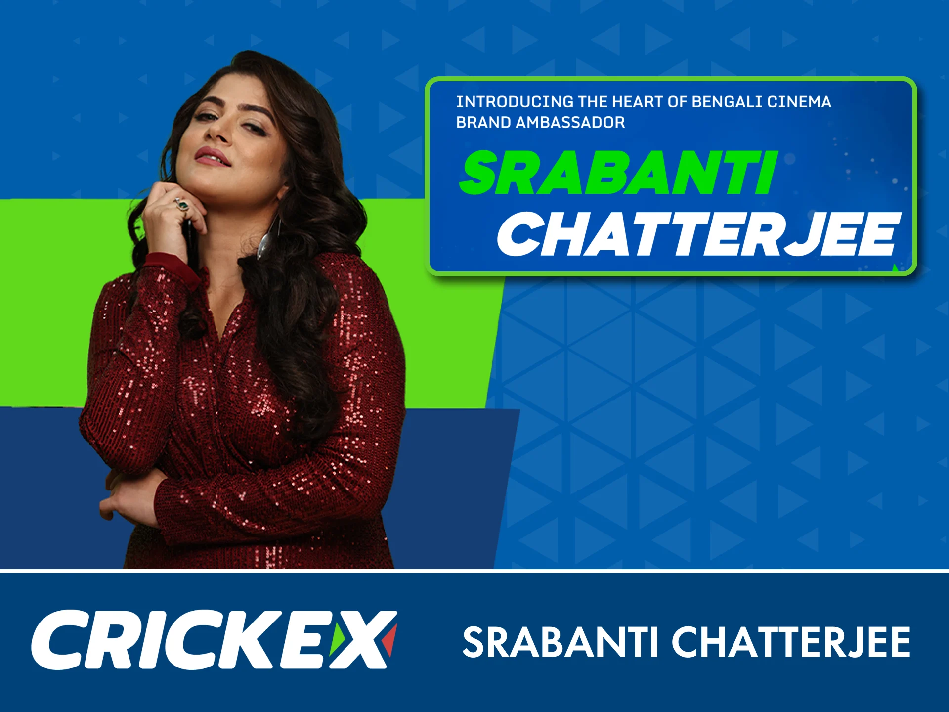 Crickex partner Srabanti Chatterjee stars in films and TV shows.